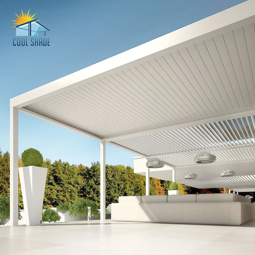 Wholesale Aluminum Electric Pergola Patio Shade Waterproof Outdoor Garden Balcony Bioclimatic Custom Metal
