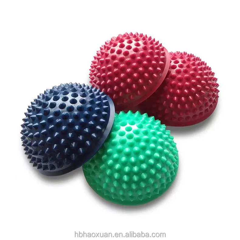 Yoga Fitness Exercise Half Round PVC Spiky Foot Therapy Massage Ball