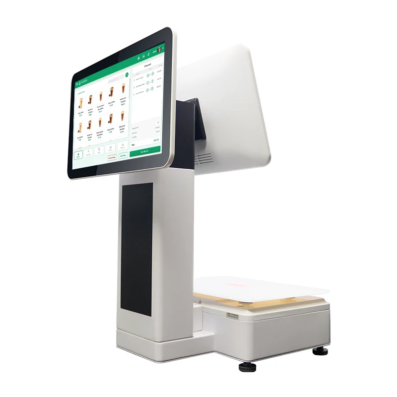 Custom Electronic Weighing Dual Screen Retail System 1366*768P Pos Terminal 2GB+32GB TPV Pos