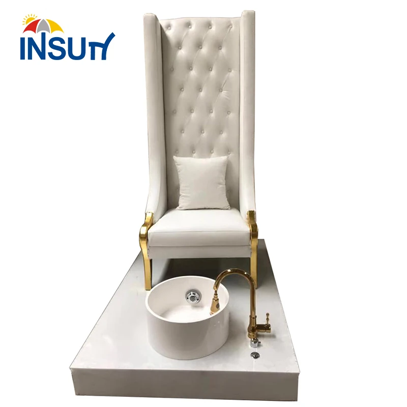 Wholesale Cheap Modern Salon Furniture White High Back Foot Spa Manicure chairs Luxury Throne Pedicure Chair