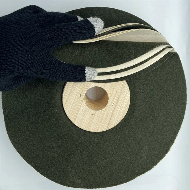 Green Cloth Mops Used for obtaining a very dark burnish in shoe and leather industry and factory as polishing round brush