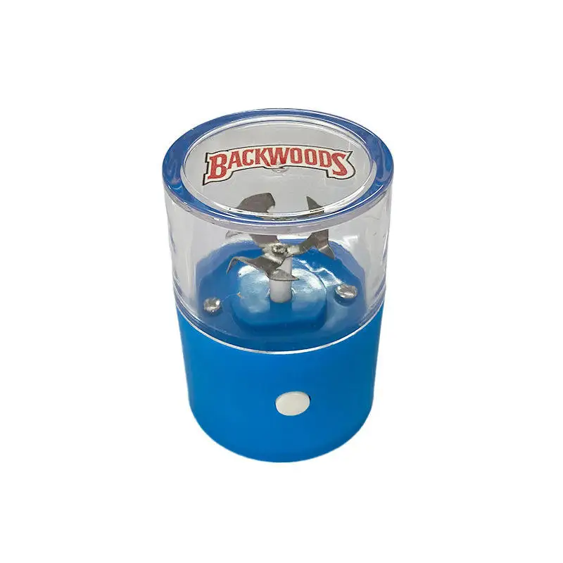 Backwoods Portable Plastic Electric Mini Tobacco Grinder USB Rechargeable Custom Logo Herb Grinders Smoking Accessories