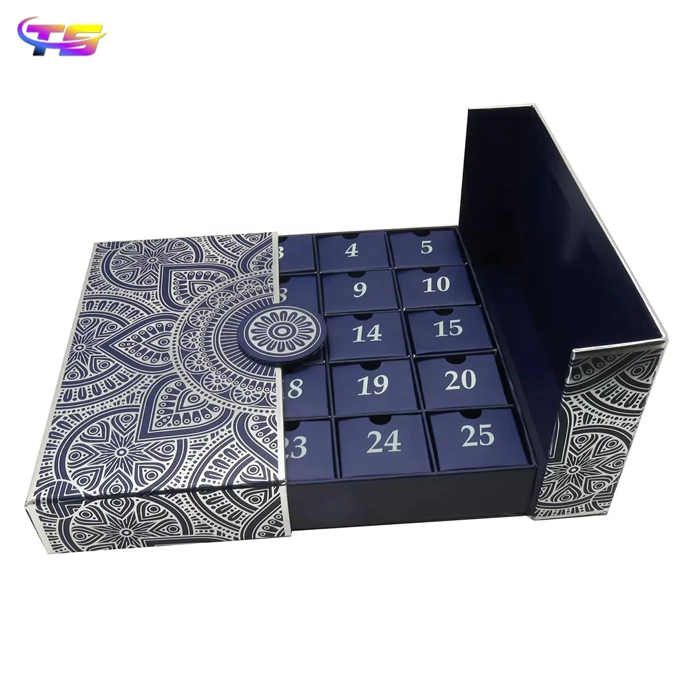 Best Sell Custom Holiday Countdown 12 24 Days Gift Boxes Printed Paper Packaging Christmas Gift Advent Calendar Chocolate Box
