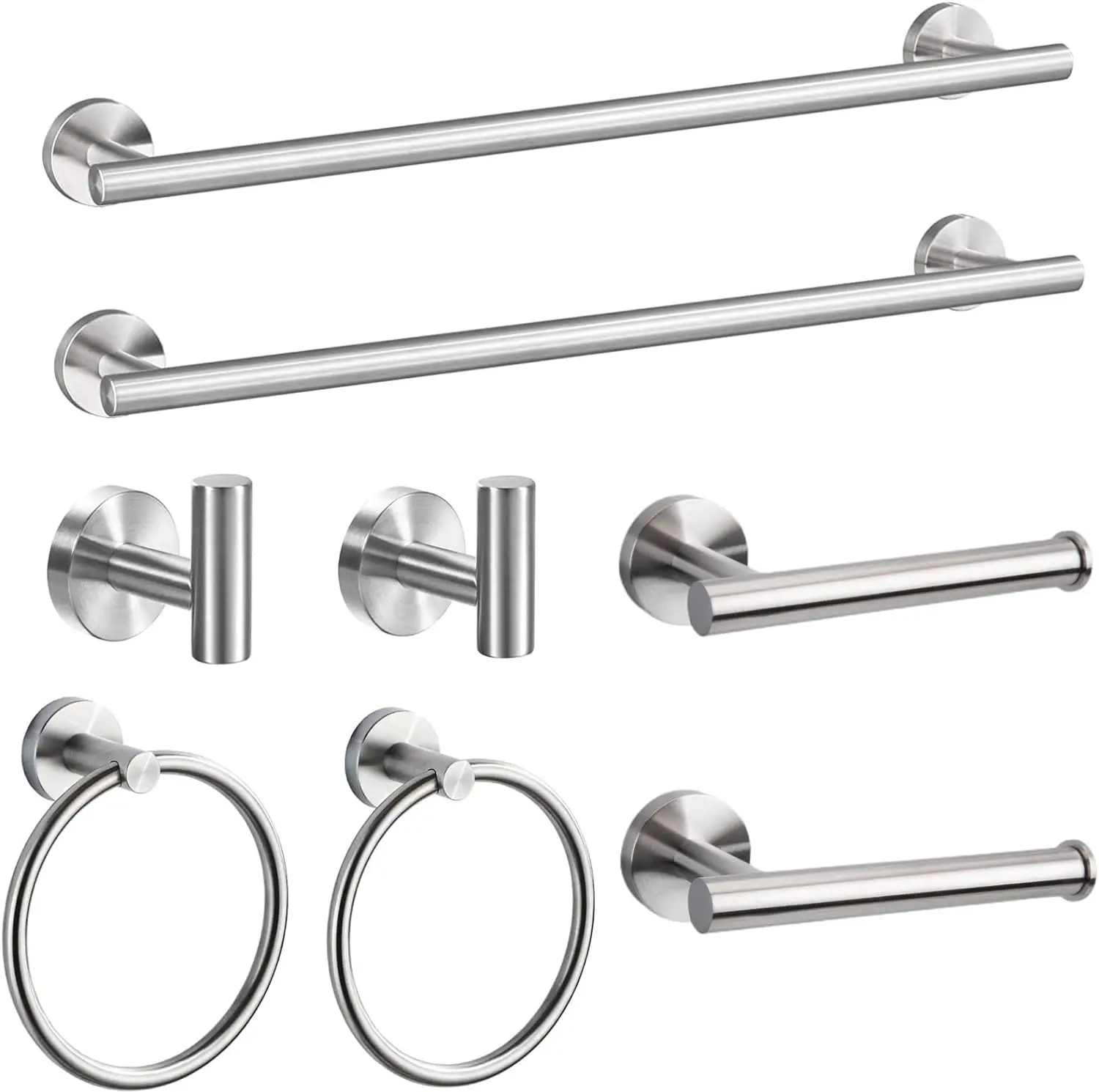 OEM/ODM Towel Bar Set Bathroom Accessories 304 Stainless Steel Towel Rails Wall Mounted Bathroom Hardware Set 4 Pieces
