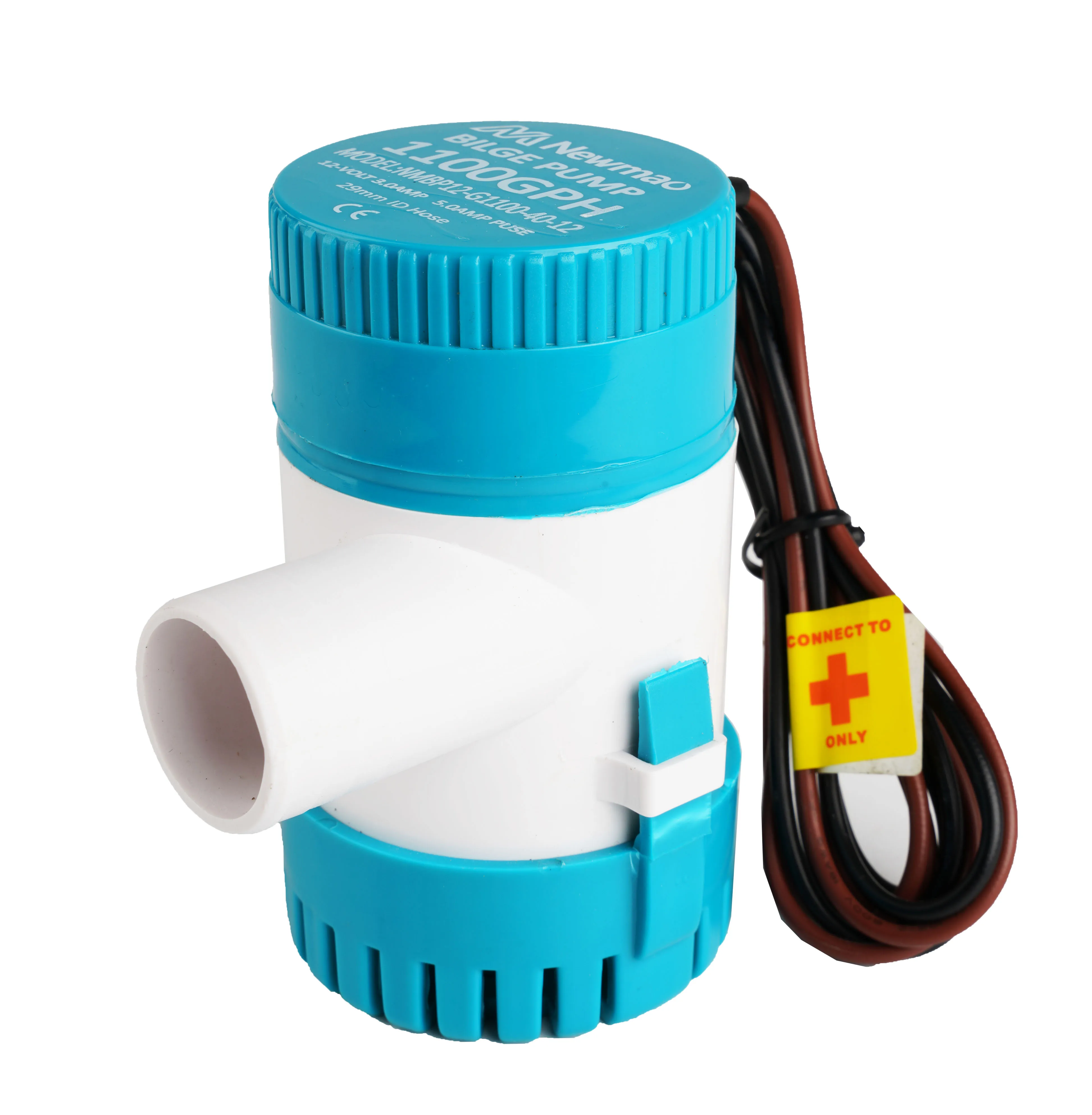 Newmao full range 1100gph / 4164LPH flowrate marine 12V DC SUBMERSIBLE bilge pump for water remove Maximum head: 3m