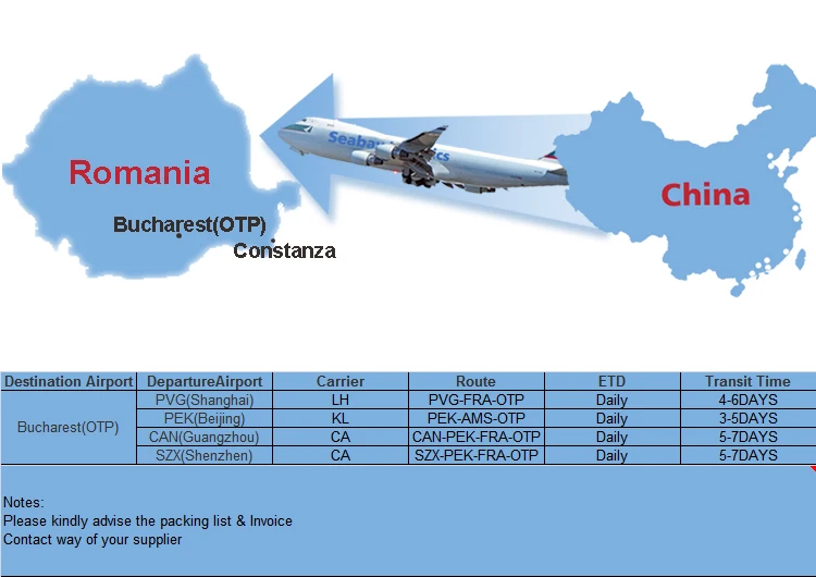 china air freight forwarder air cargo service transport shipping cost from china to bucharest romania