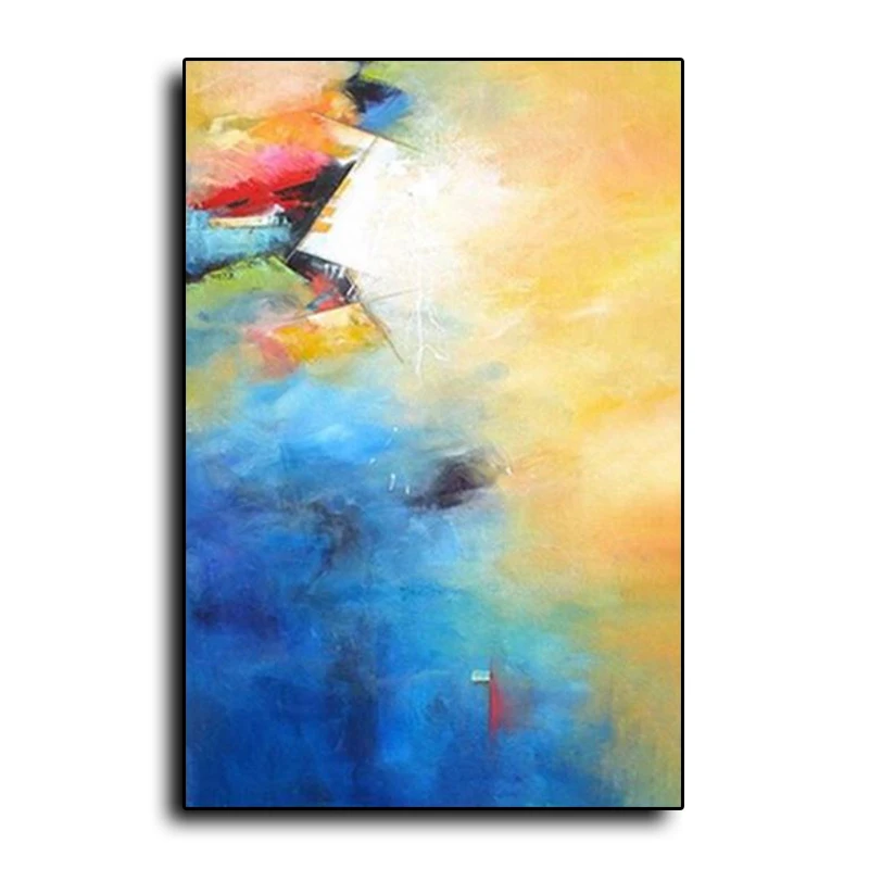 Wall Art Decor 100% Hand Painted Abstract Mountain Hills View Modern Handmade Oil Painting abstract oil painting canvas wall art