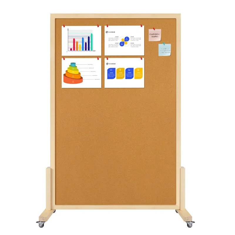 Brandland Factory Direct Sales Of Double-sided Cork Screen Removable Announcement Background Board Message Display Cork Board