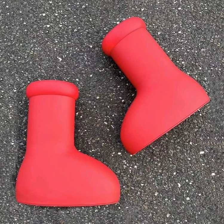 Latest Online Lead Trend Quadratic Element From Dora The Explorer Made By Rubber And EVA Rain Proof Skid Proof Big Red Boots
