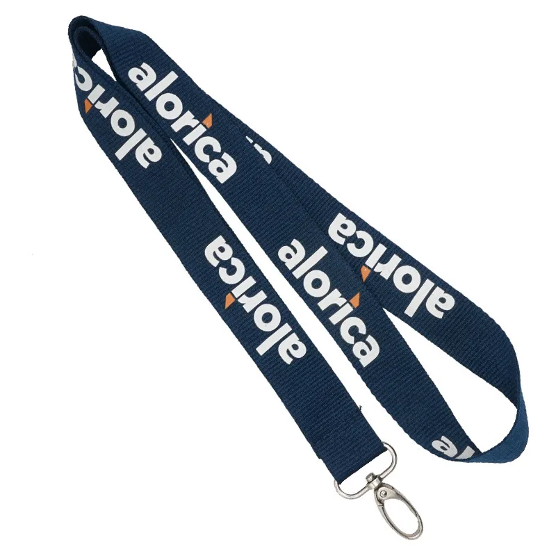 AI-MICH Lanyard LOW MOQ Free Sample Polyester Bamboo Fiber Promotional Business Keychain Phone Holder Custom Nylon Lanyard