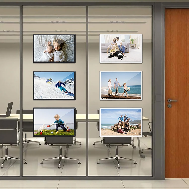 Square Photo Frame With Mat Black Poster Frames PVC Picture Frames For Wall Home Office Decor