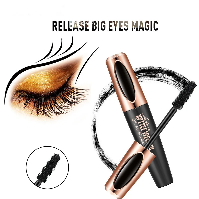Large eye 4D mascara waterproof, non -fainted, dense fibrous long curl long curled mascara