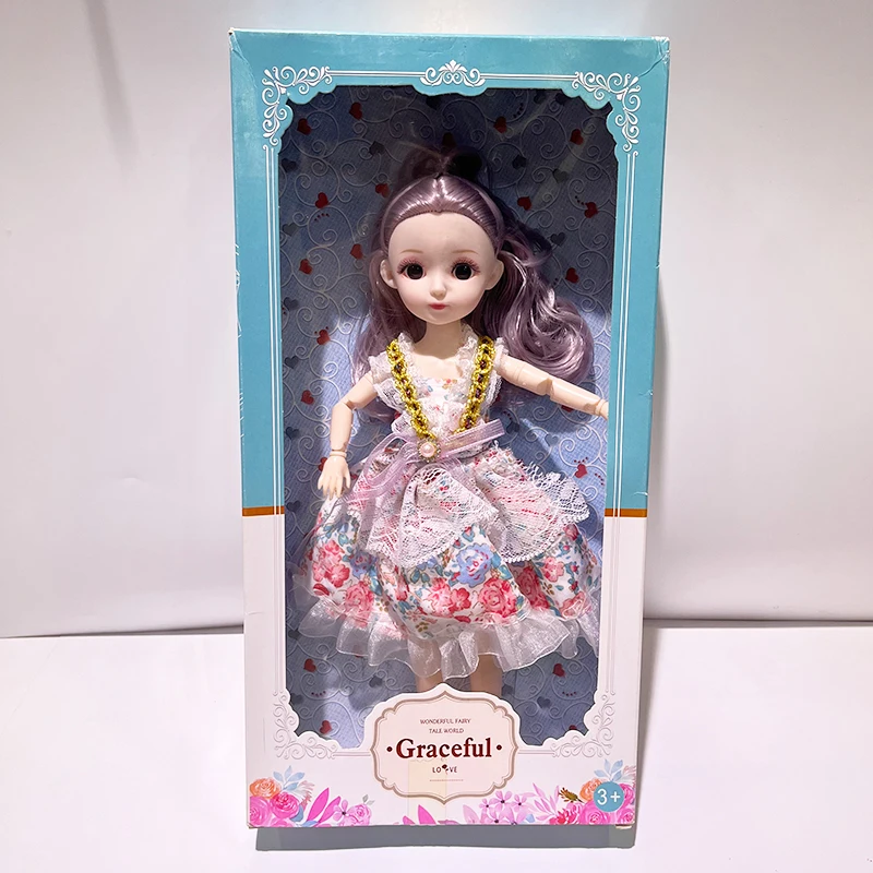 30cm cheap price popular style doll factory colored baby girl doll children bjd doll