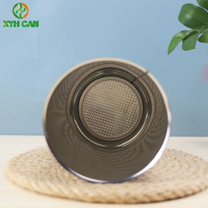 Food grade airtight tin boxes with double lids for tea coffee beans snacks packages custom white matte finish