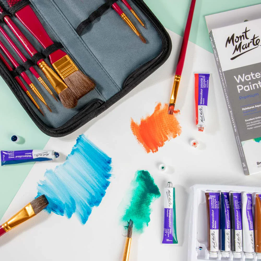 Mont Marte watercolor paint brushes
