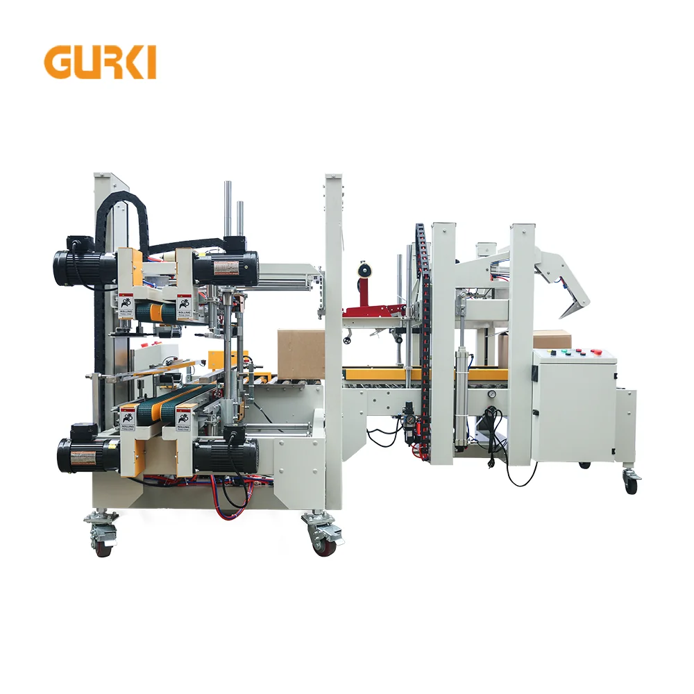 Fully automatic folding carton sealing machine corner and side carton sealing machine
