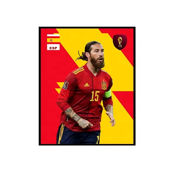 RTS Waterproof Easily Install 3d Lenticular flip Football Player Posters Spanish 3D Poster With Metal Frame