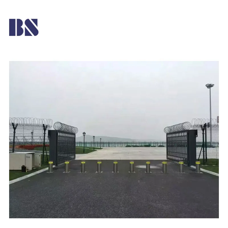 Безопасный Электрический подъемный гидравлический Дорожный столбик с фонарями и зуммером