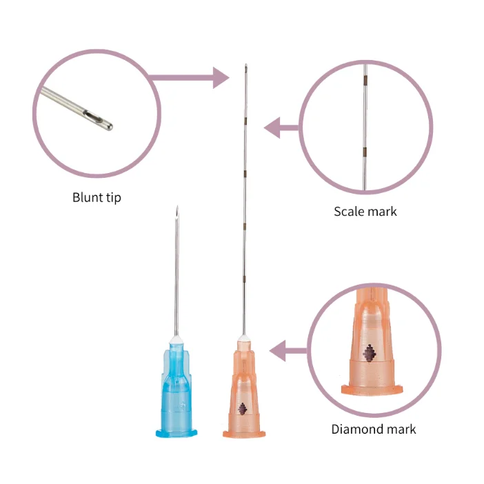 2024 Best Selling Blunt Tip Micro Cannula 25G 40MM For Filler Injection