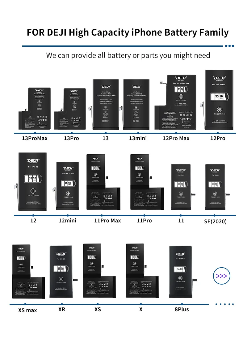 DEJI polymer replacement battery for iphone 6s high quality best cell phone battery 2200mAh