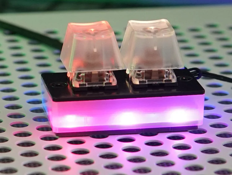 Portable Keyboard Computer Mini One-Handed Small Smart Studio Mechanical Wired Gaming Keyboard with 2 Fully Programmable Keys