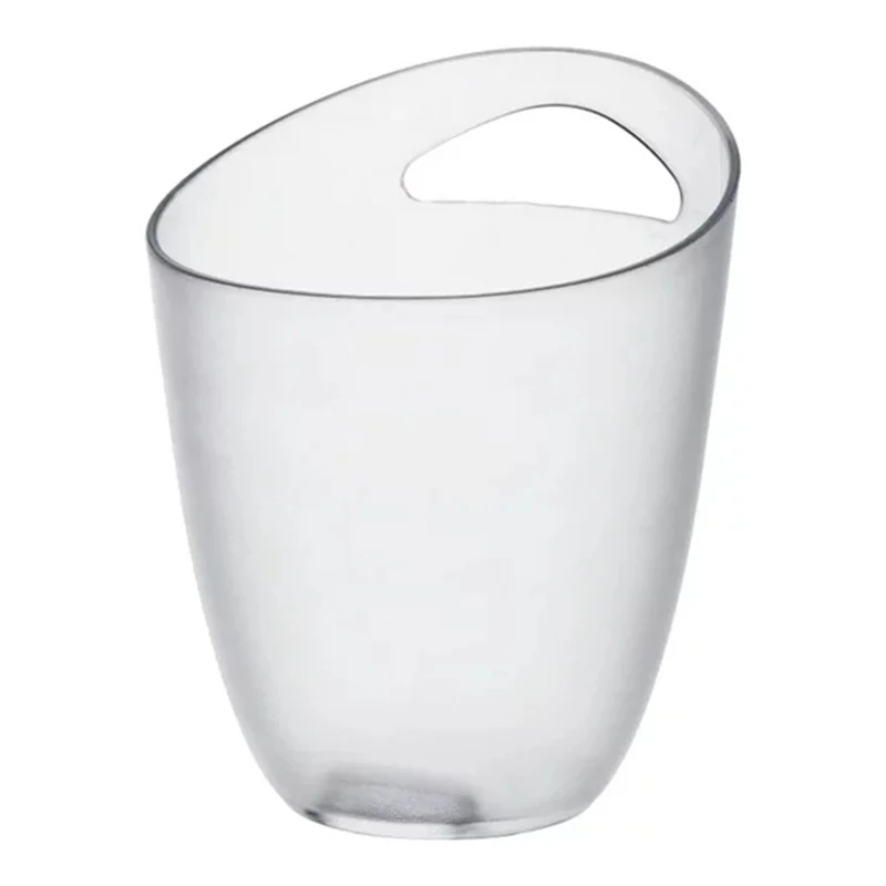 3L Capacity Plastic Black White Color Single Handle Beer Whisky Wine Vodka Ice Bucket Cooler With Customized Logo