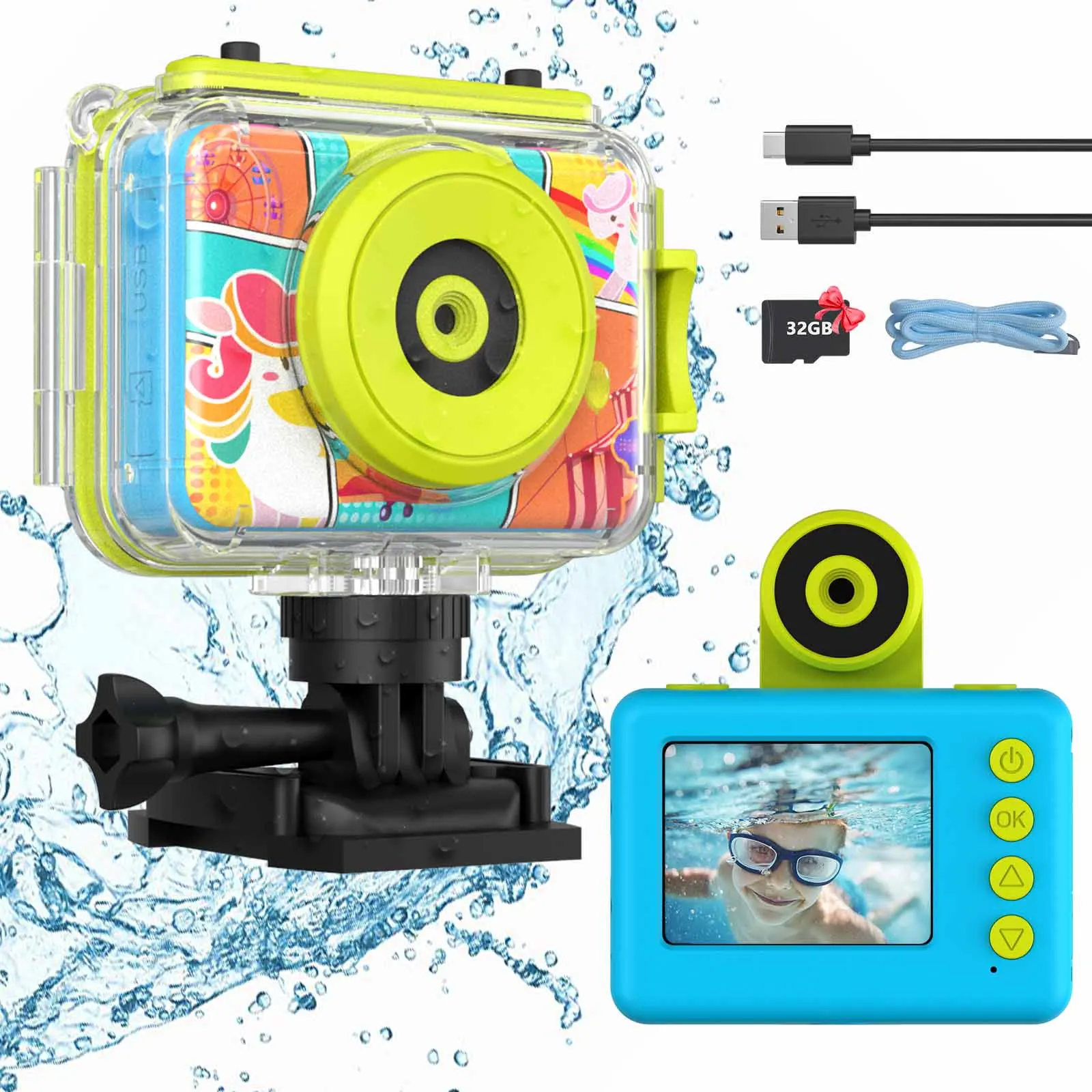 IPX67 waterproof digital camera children print camera kids camera instant print toys