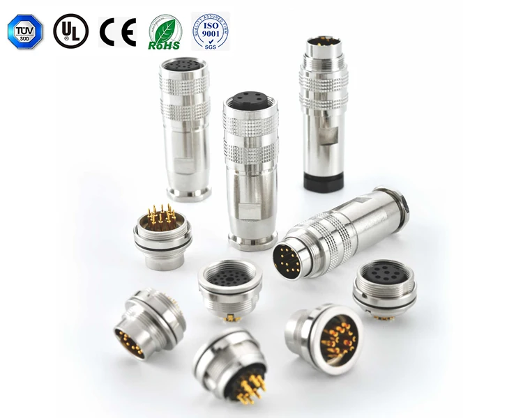 CableForce China Manufacturer M16 Female Shielded Field Wireable Waterproof Connector 2 3 4 5 6 7 8 12 14 Pin