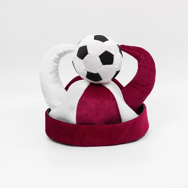 Free Shipping 2022 Qatar World Cup football fan velvet hat flag fan party hat cheer props carnival hat