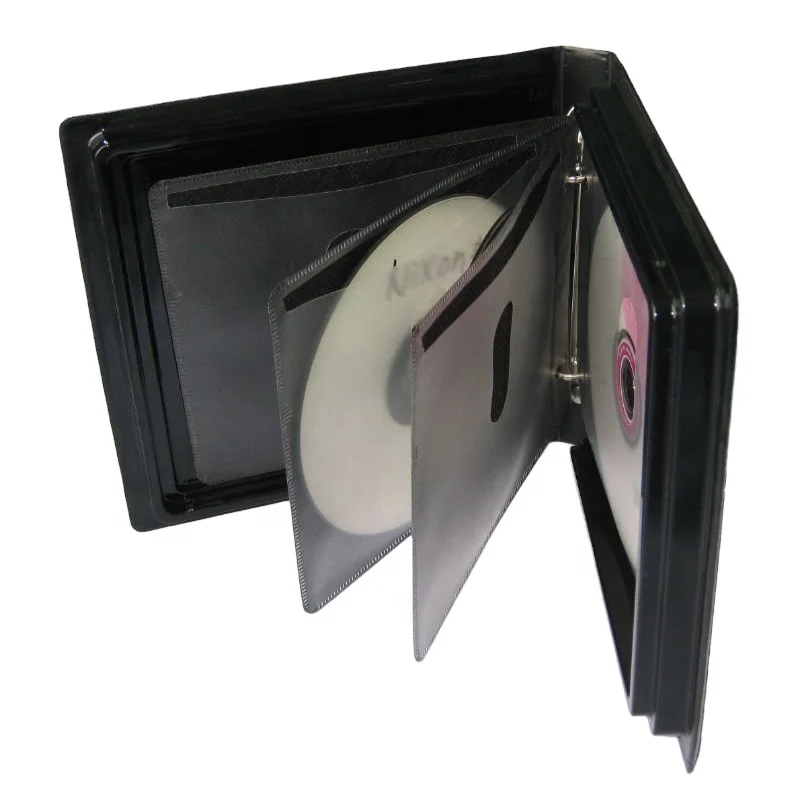 Portable 12pcs Disc PVC CD DVD Wallet Storage Organizer Case Boxes Holder CD Sleeve Hard Bag Album Box Cases