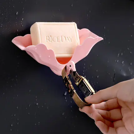 plastic Soap Holder Creative Flamingo shape Wall Mounted Soap Box Holder wall mounted adhesive soap holder S