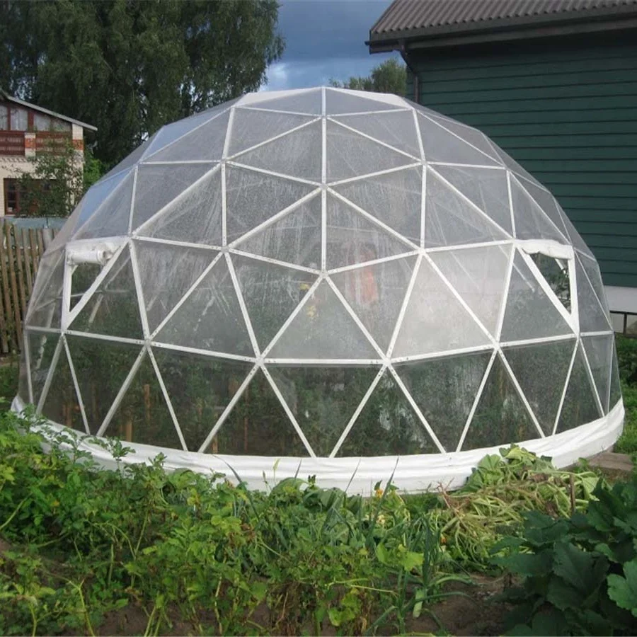 China custom-built glass geodesic dome greenhouse domes for sale