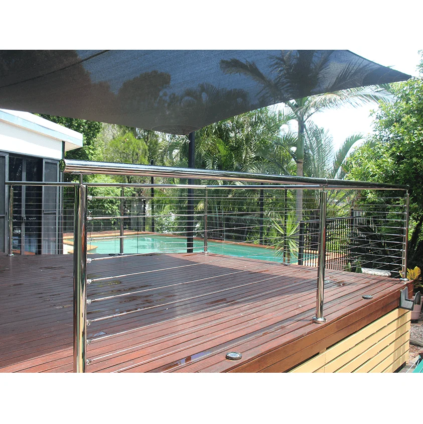 Outdoor cable railing with tensioner cables stainless steel cable railing hardware kit