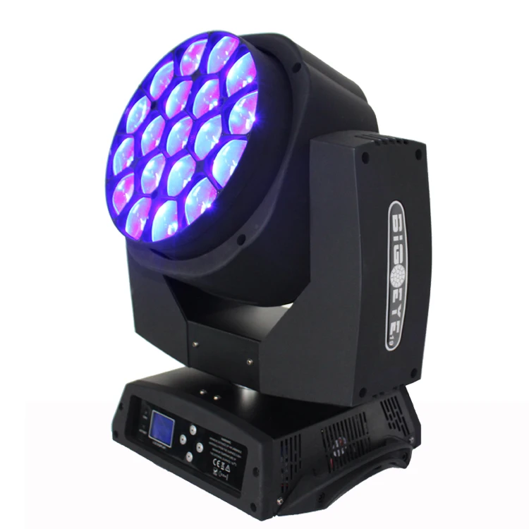 Светодиодный прожектор Big bee eye 19 шт. * 15 Вт 4 в 1 RGBW вращающаяся головка с зумом b k10 светодиодное сценическое освещение оборудование для