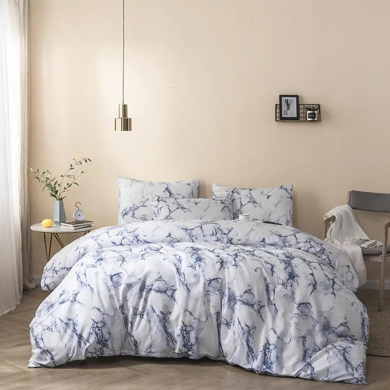Горячие продажи печать каменный узор одеяло DuvetCover комплект 3 шт. нам Queen и King Size/полный размер постельное белье Оптовая