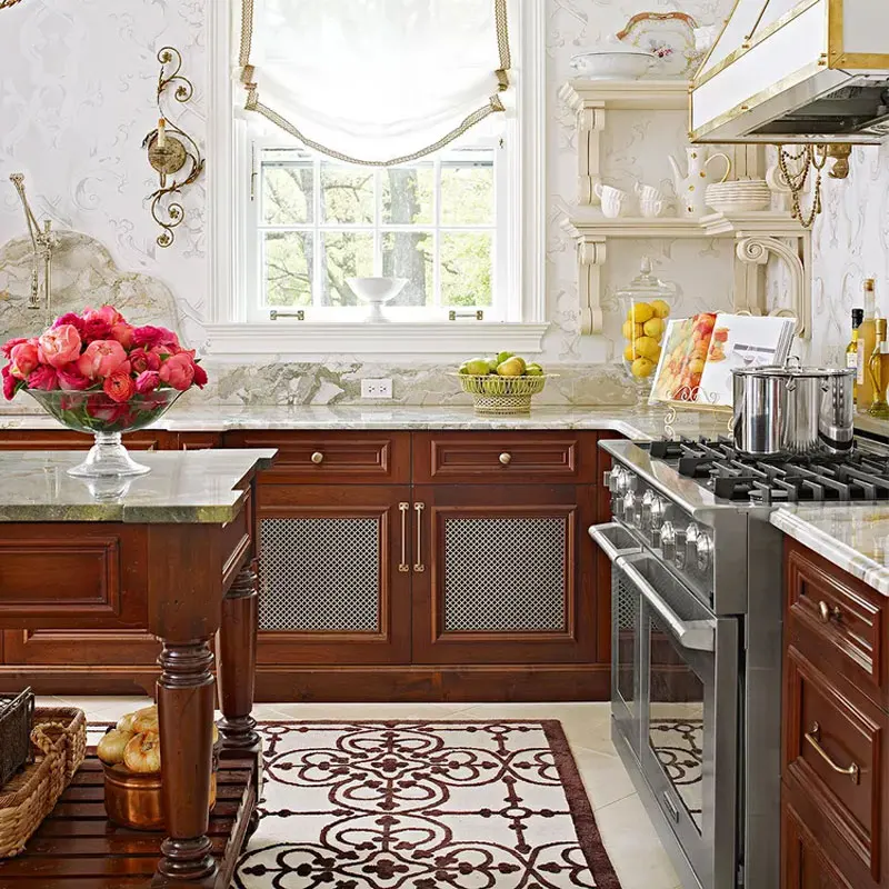 High Quality Kitchen Cupboard Customized Kitchen Cabinets Ready To Assemble Kitchen Furniture Solid Wood Set