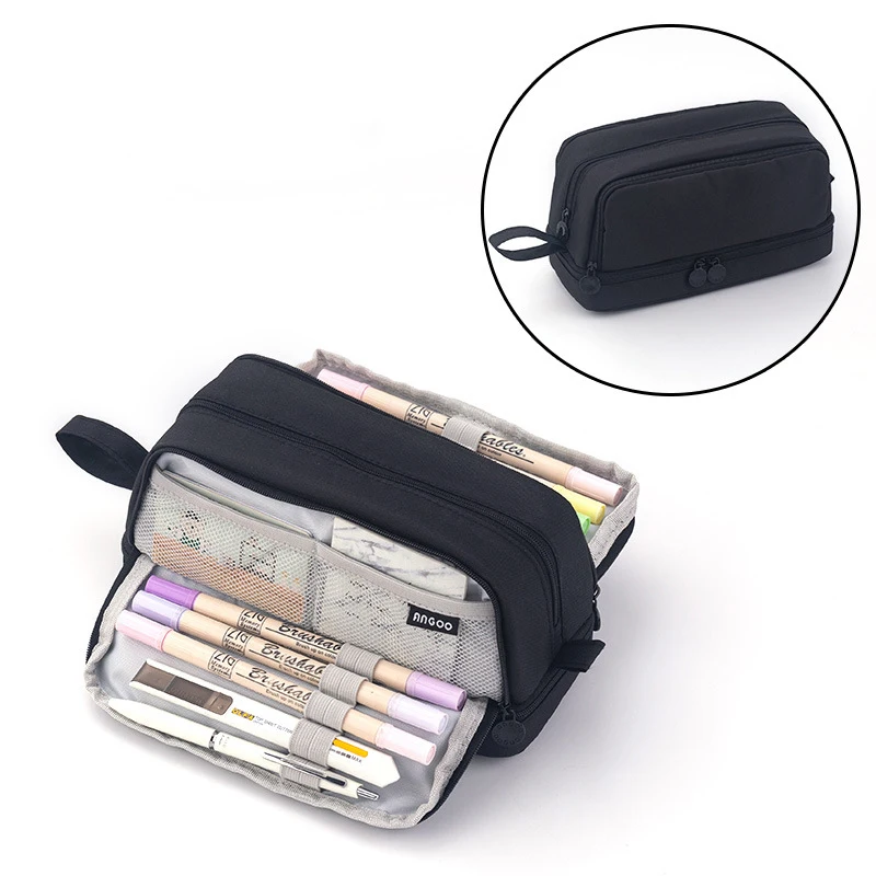 New Portable Pencil Pouch Handheld Pen Bag Cosmetic Bags Large Pencil Case for Teen