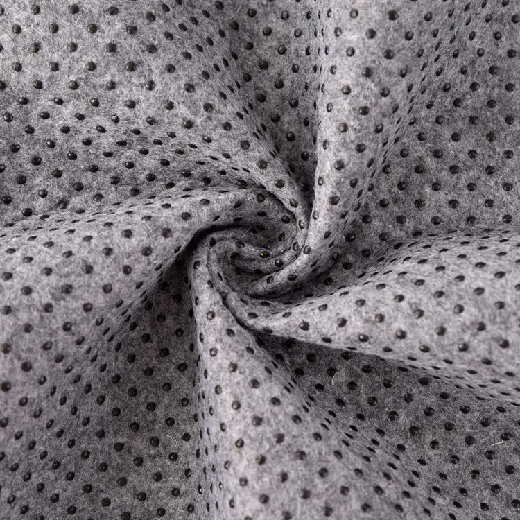 Wholesale gray felt cloth plain twill 180g non-woven pvc nonslip fabric for pets mat