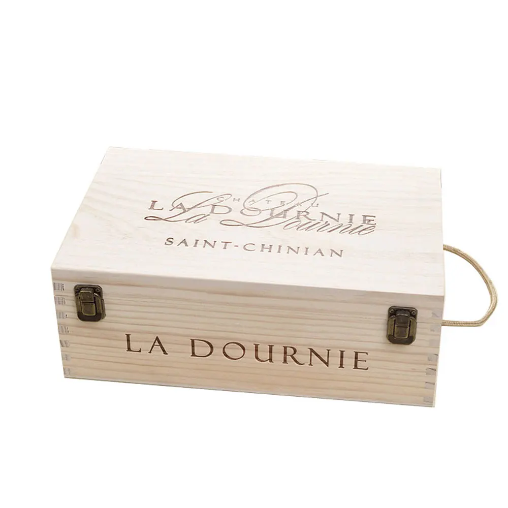 Деревянная упаковочная коробка для винных бутылок, деревянные коробки для вина, Подарочная коробка для хранения вина