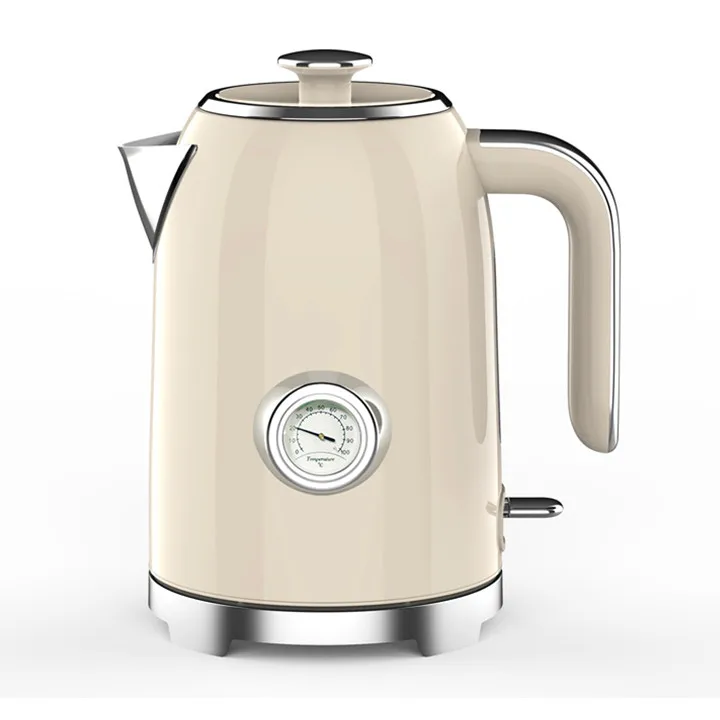 Kitchen Appliances 1.7 Liter Stainless steel Double Wall Electric tea Kettle  With analog thermometer Water Boiler