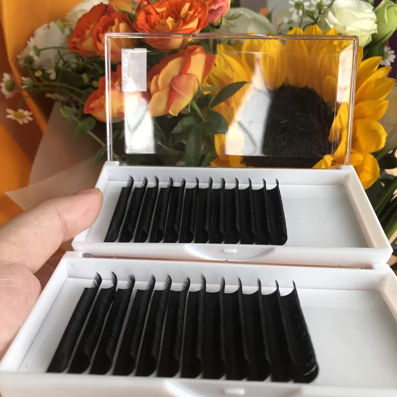20-25mm 03 w cashmere eyelash extension trays easy fan pbt russian lash extensions wholesale