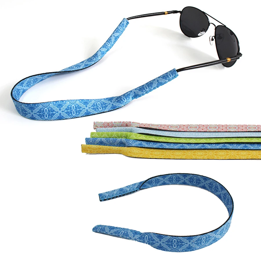 Custom Logo glasses string Anti-Slip eyewear straps Outdoor Sports eye glasses cord Neoprene Retainer sunglass strings