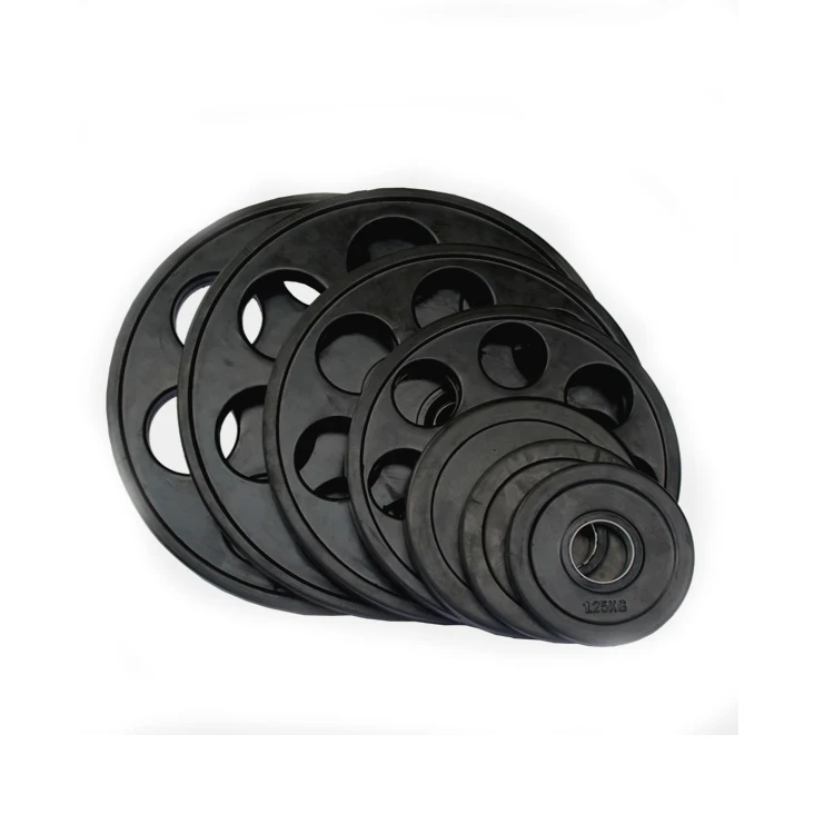 Черный Тренажерный зал 7 отверстие весовая пластина