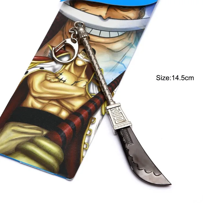 Alloy Metal Pendant Keychain for Anime The Whitebeard Pirate Edward Newgate Murakumogiri Fans as gift