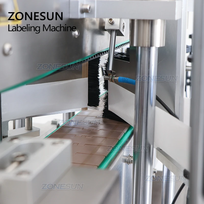 ZONESUN ZS-TB301 двухсторонняя автоматическая вертикальная овальная машина для нанесения этикеток на бутылки с квадратным флаконом спереди и