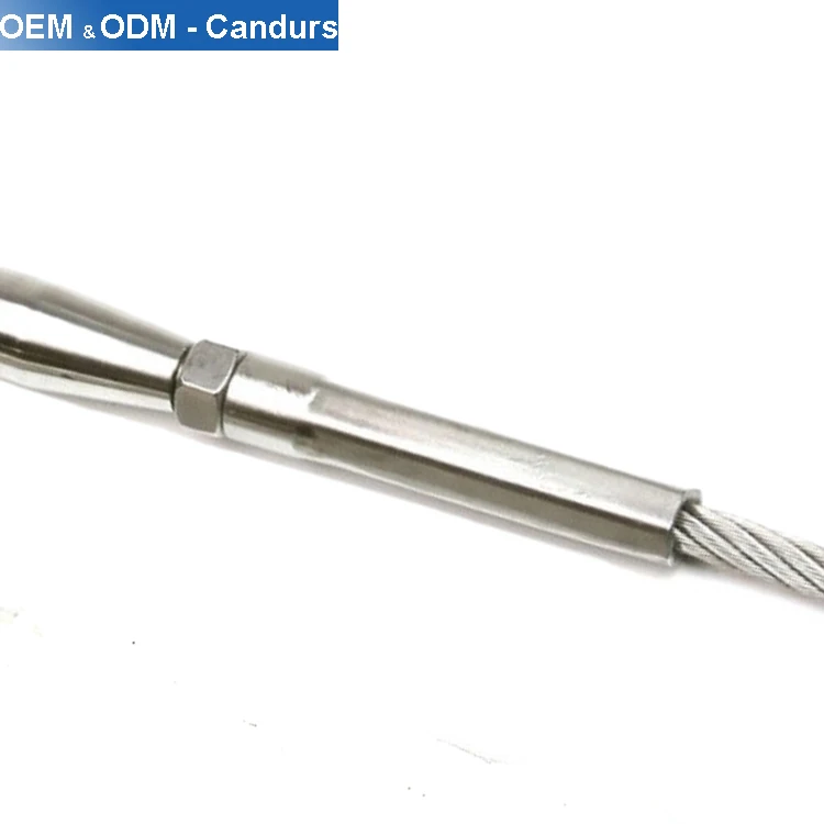 OEM Flexible 316 Stainless Steel Wire Rope Assemble With Thread Studs