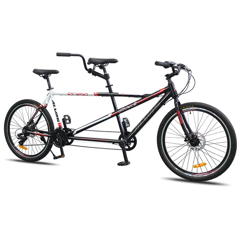 ALVAS Tandem Bicycle 26 inch 3*7 speed Line Pulling Disc Brake Urban leisure Scenic spot leasing Family cycling Unisex