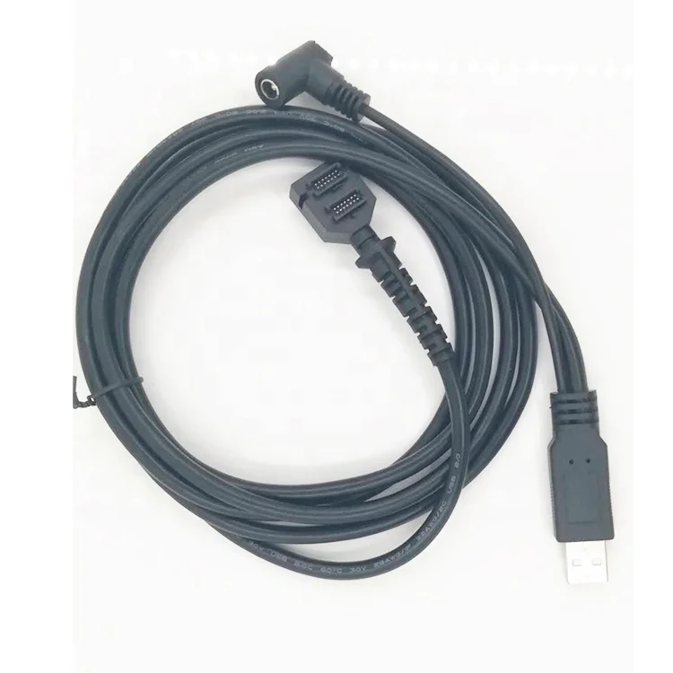 Новый популярный продукт VX820 двойной 14 контактный IDC до 5,5x2,1 DC разъем + USB2.0 A штекер кабель питания для VeriFone VX805 VX820