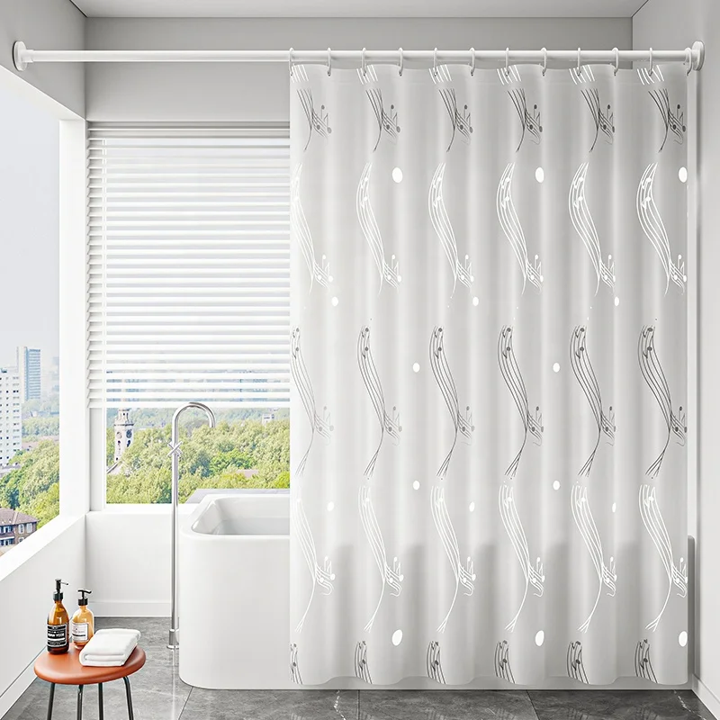 Оптовая продажа Водонепроницаемая 3D занавеска для ванной комнаты Peva с крючком Рождественская занавеска для душа