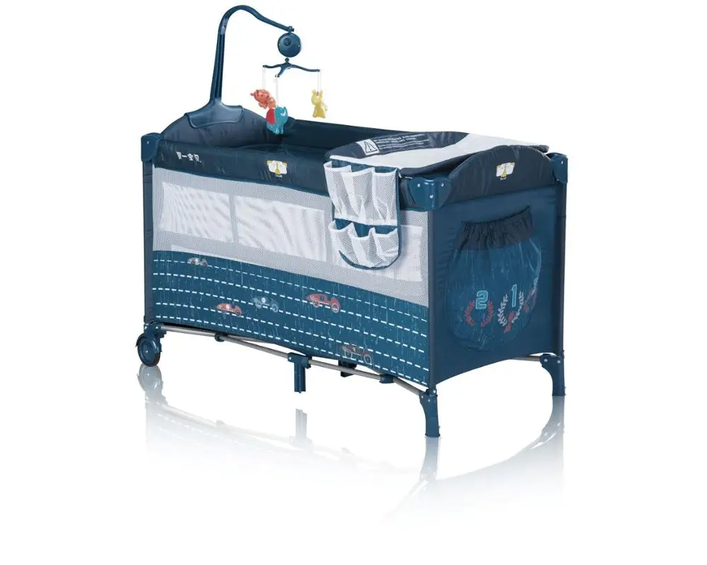 
EN716 Baby Foldable Playpen Baby Crib Travel Cot 